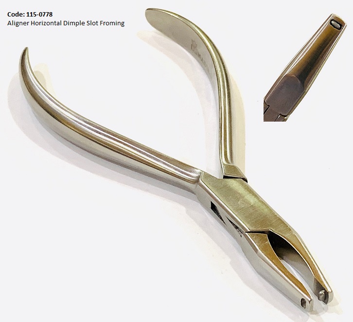 Aligner Horizontal Dimple Slot Froming Plier